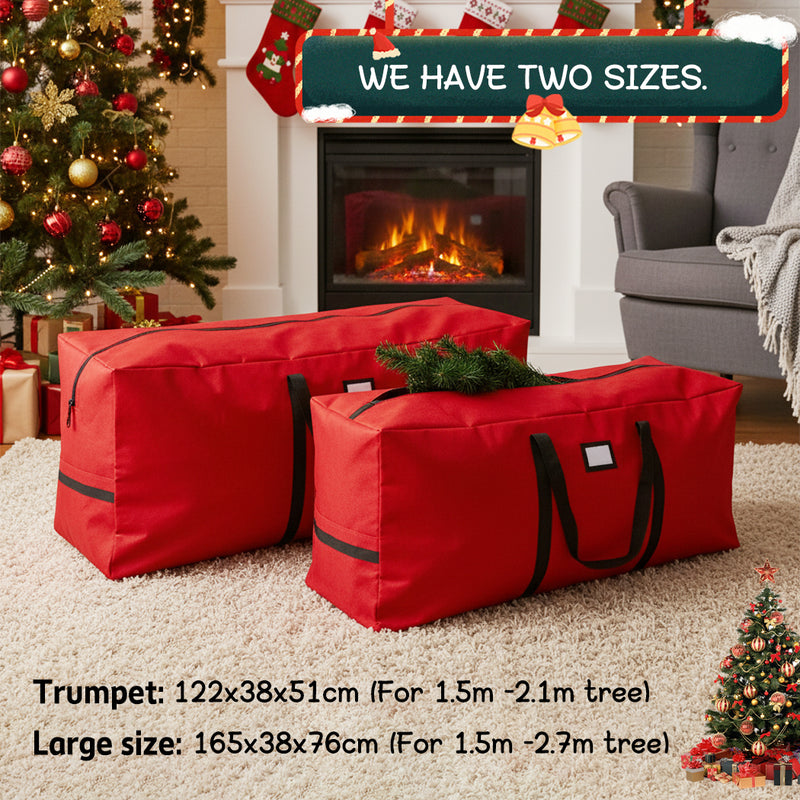 Load image into Gallery viewer, PORIYA Christmas Tree Storage Bag 1.22-1.65m Holiday Decoration Zip Oxford Heavy Duty
