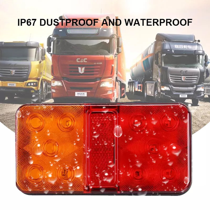 Load image into Gallery viewer, PORIYA LED Trailer Tail Light Kit Pair Plug 8m 5 Core Wire Caravan Ute 7 Pin Flat Set