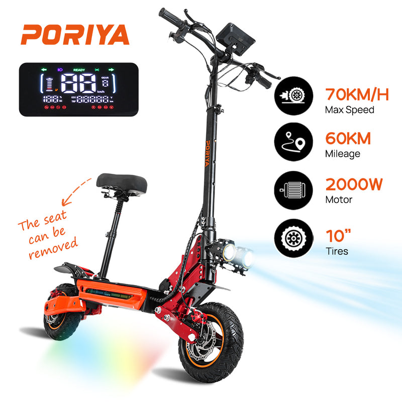 Load image into Gallery viewer, 2000W Electric Scooter Portable 70KM/H 60KM Off Road Foldable Adult E-Bike