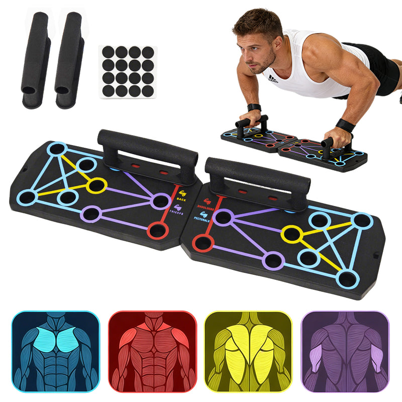 Load image into Gallery viewer, PORIYA Foldable Push Up Board Multi-Position Home Gym Fitness Workout Pushup Stand
