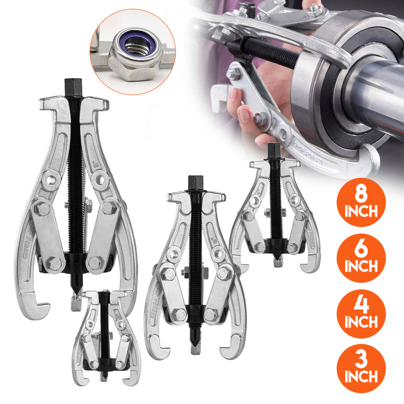Load image into Gallery viewer, PORIYA Gear Puller Set 3" 4" 6" 8" 3-Jaw Bearing Puller Wheel Gear Pulley 4PCS