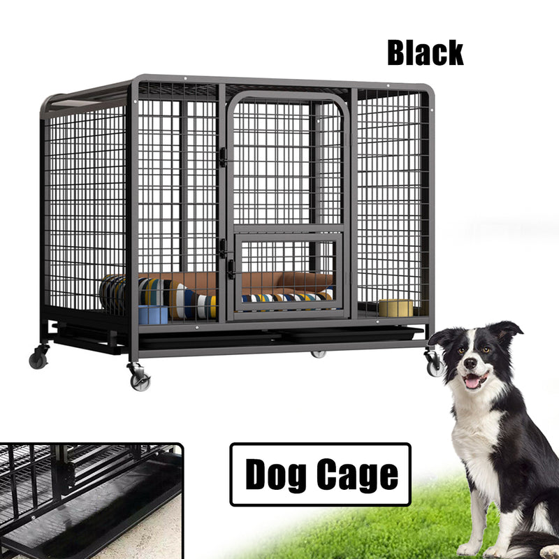 Load image into Gallery viewer, PORIYA Dog Cage Crate Large Kennel Pet Cage Cat Puppy Metal Cage 36" Playpen 4 Rounds