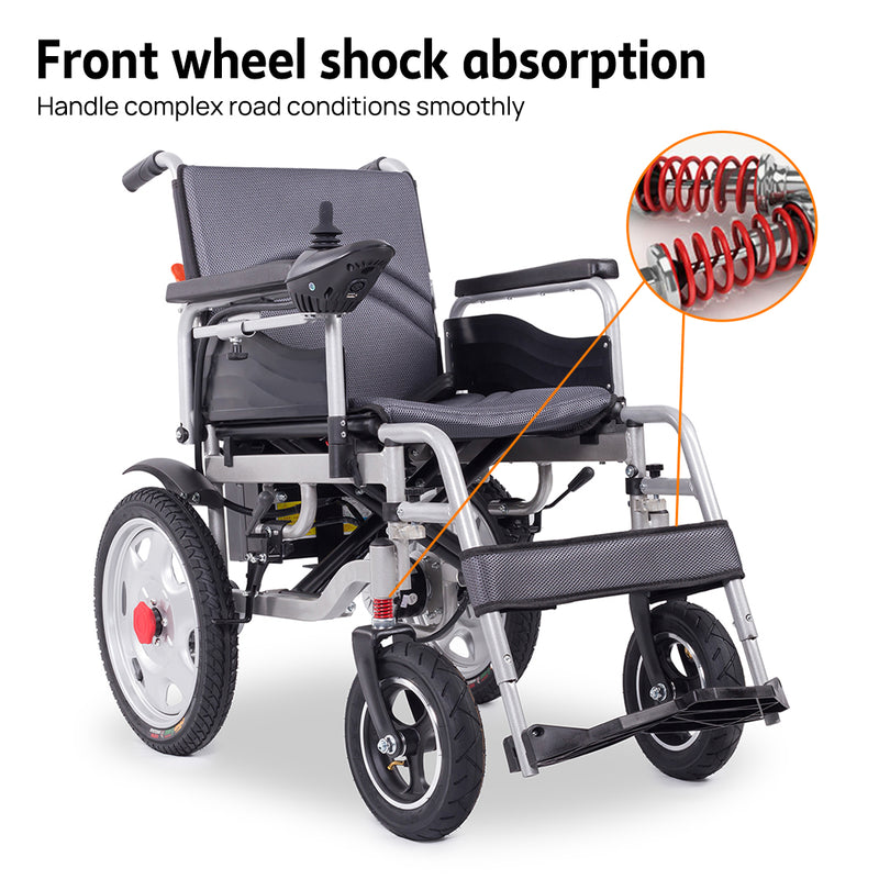 Load image into Gallery viewer, Electric Wheelchair Folding Long Range Motorised Foldable Armrest Free Flip