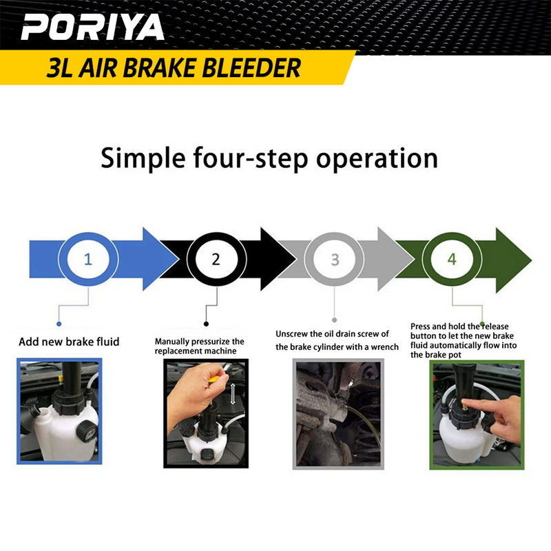 Load image into Gallery viewer, PORIYA 1L/3L Air Brake Bleeder Clutch Vacuum Bleeding Extractor Fluid Fill Adapter Kit