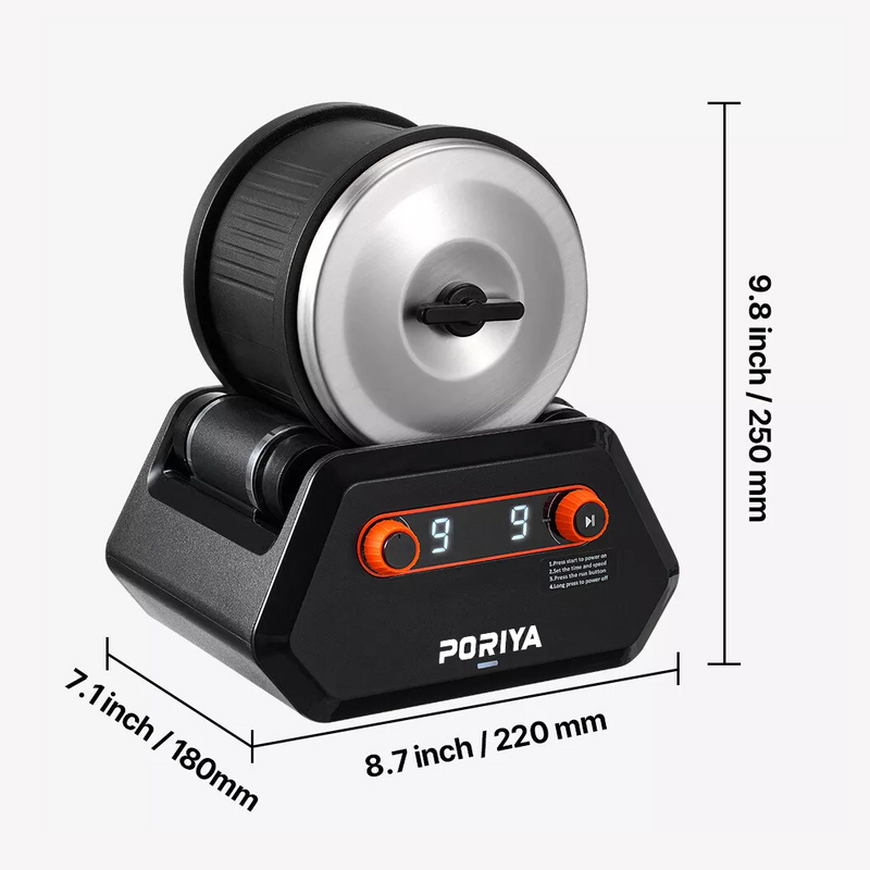 Load image into Gallery viewer, PORIYA Rock Tumbler Machine Kit Rock Polisher 9 Speeds 9-Day Timer with Grits