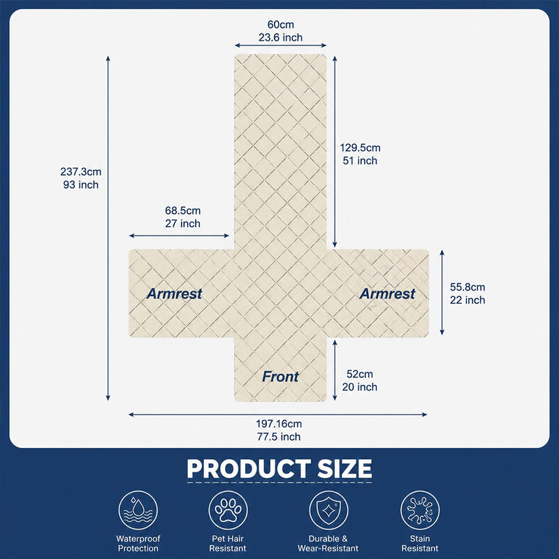Load image into Gallery viewer, PORIYA 100% Waterproof Recliner Chair Cover Non Slip Recliner Covers for Recliner Chair