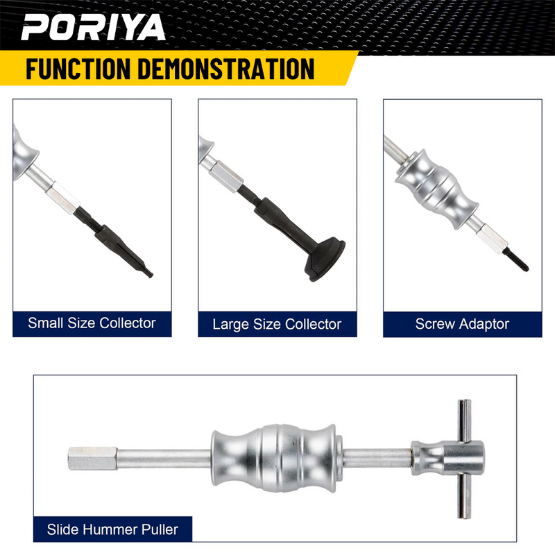Load image into Gallery viewer, PORIYA 16PCS Blind Hole Pilot Internal Extractor Remover Bearing Puller Set with Case