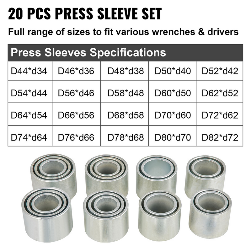 Load image into Gallery viewer, PORIYA 28 pcs Bush Removal Kit Bush Bearing Seals Press Pull Sleeve Tool Kit Set