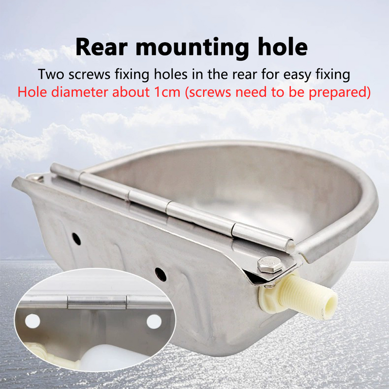 Load image into Gallery viewer, PORIYA Stainless Pipe Water Trough Bowl Auto Drinking For Dog Horse Chicken Auto Fill