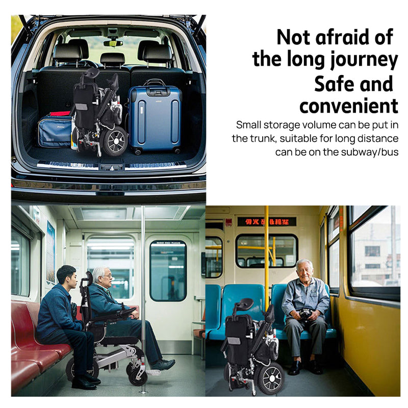 Load image into Gallery viewer, 600W Electric Wheelchair Folding Lithium Power Motorised Foldable w/ Basket