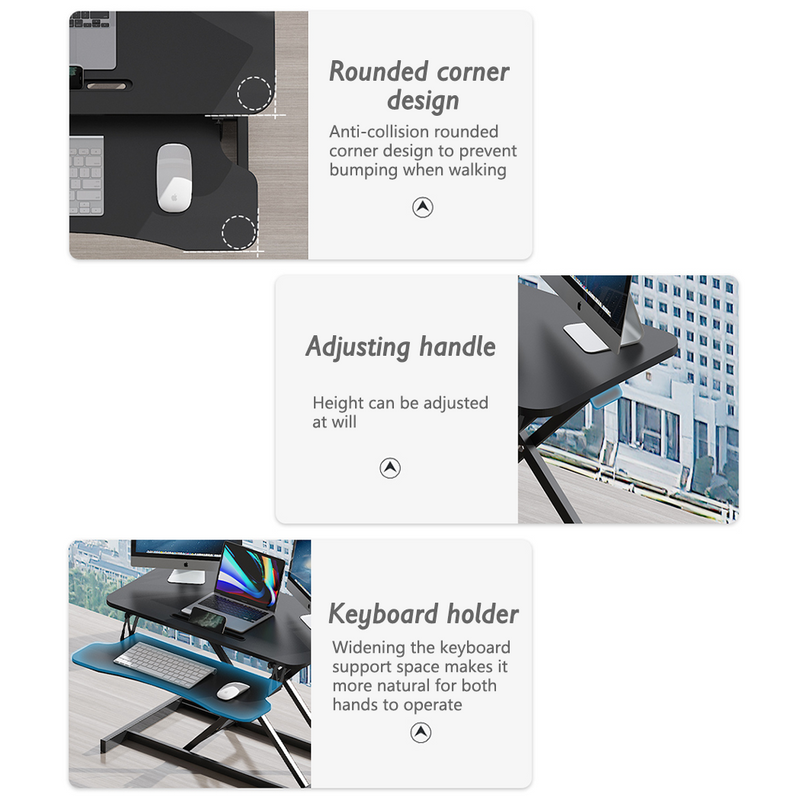 Load image into Gallery viewer, Standing Desk Laptop Riser Height Adjustable Stand Up Sit Stand Computer Shelf