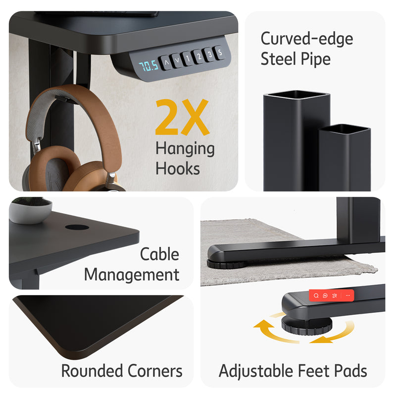 Load image into Gallery viewer, PORIYA 1.7M Electric Standing Desk Height Adjustable Home Office Computer Working Desk