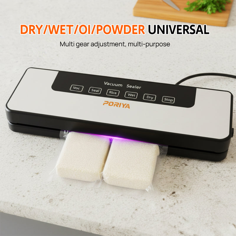 Load image into Gallery viewer, PORIYA Commercial Vacuum Sealer Machine Fresh Dry Wet Food Saver Storage With 30pc Bags