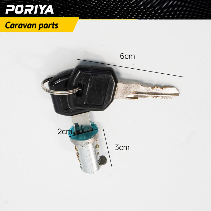 Load image into Gallery viewer, PORIYA Camec Caravan 3 Point Main Door Lock Right Hand Side Hinge with Barrel & Keys