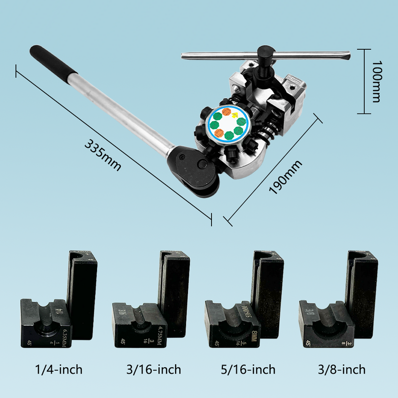 Load image into Gallery viewer, PORIYA Brake Pipe Line Flaring Tool Kit for 3/16"~3/8" Stainless Steel Tube 45°