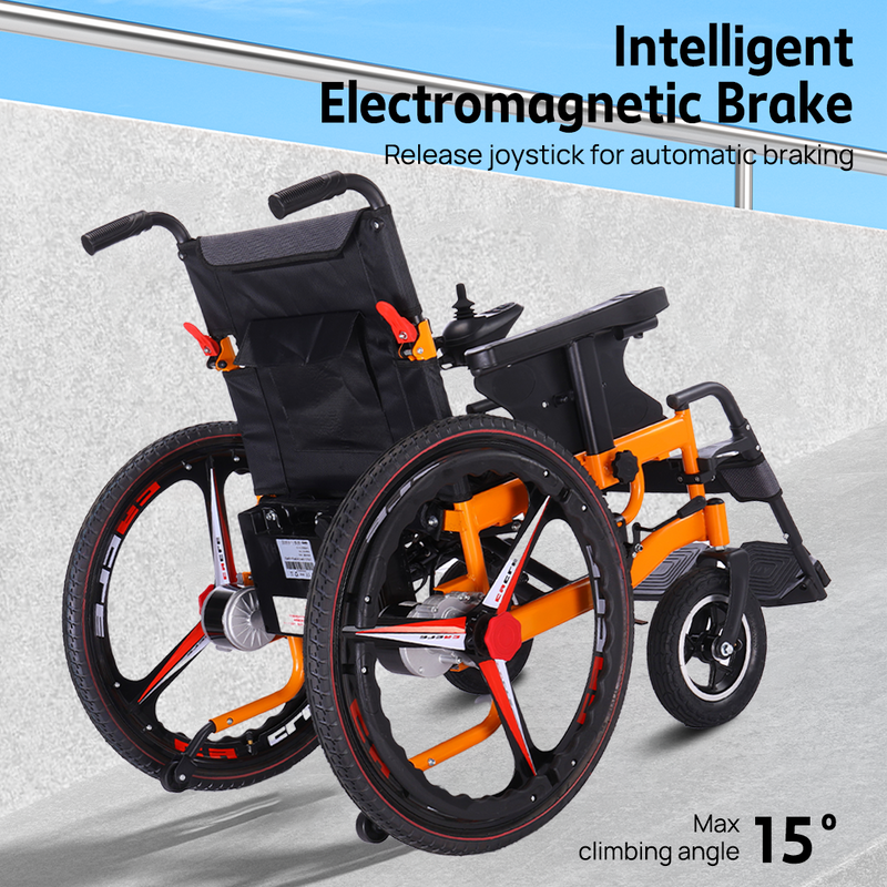 Load image into Gallery viewer, PORIYA Electric Wheelchair Folding Long Range Motorised Foldable Long Range w/ Bag