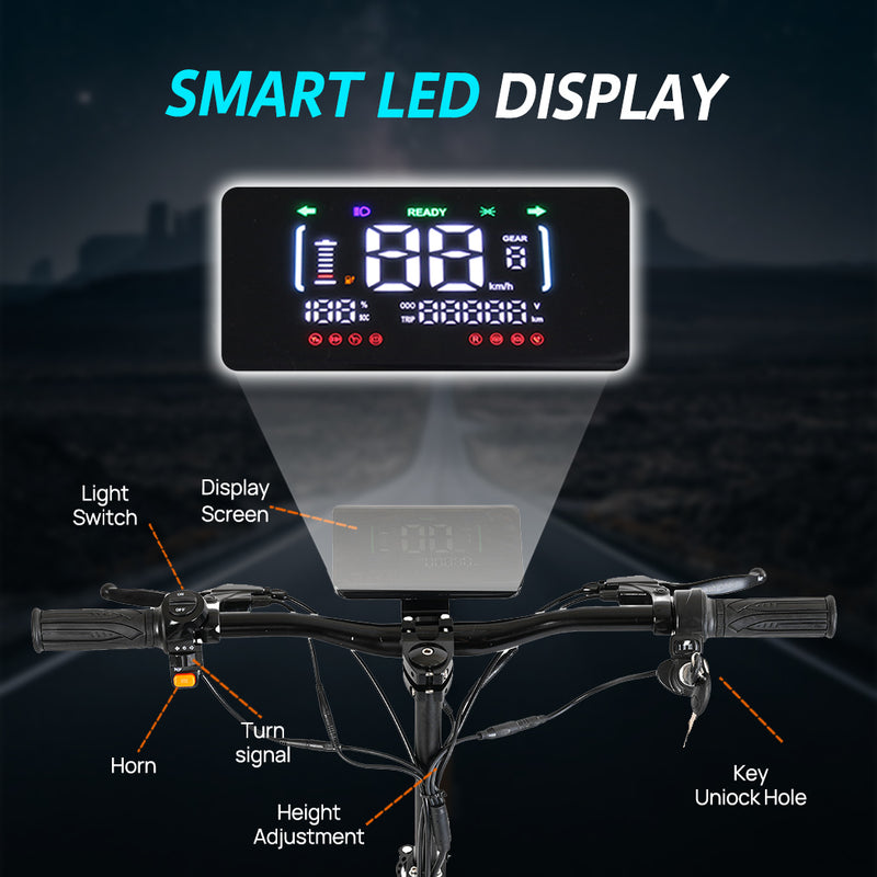 Load image into Gallery viewer, 2000W Electric Scooter Portable 70KM/H 60KM Off Road Foldable Adult E-Bike