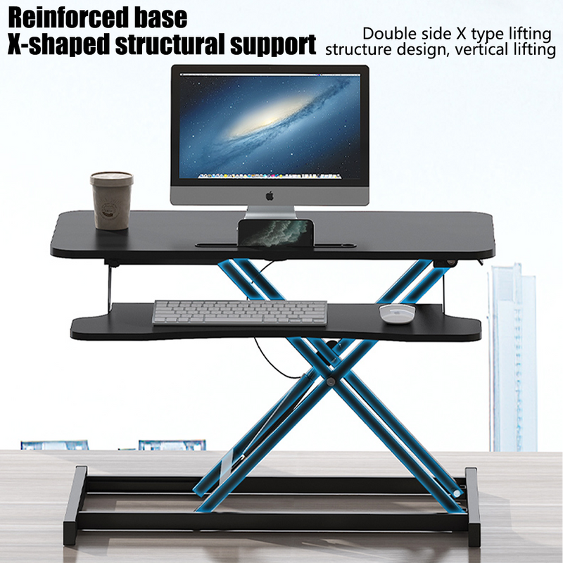 Load image into Gallery viewer, Standing Desk Laptop Riser Height Adjustable Stand Up Sit Stand Computer Shelf