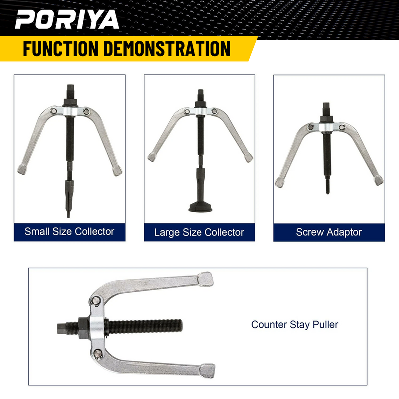 Load image into Gallery viewer, PORIYA 16PCS Blind Hole Pilot Internal Extractor Remover Bearing Puller Set with Case