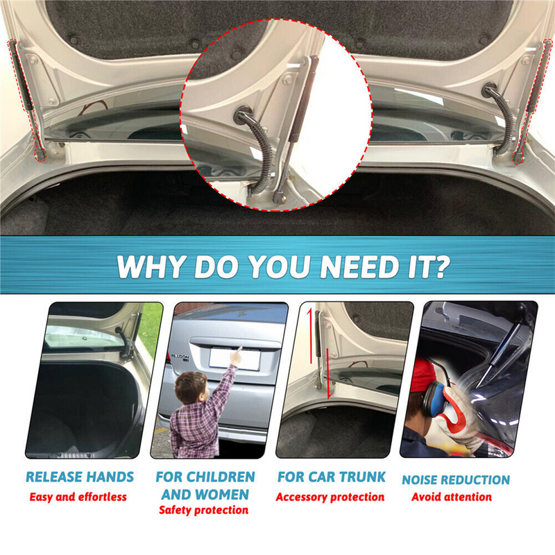 Load image into Gallery viewer, PORIYA Rear Tailgate Boot Prop Rods Gas Struts For Ford BA BF Falcon Fairmont Sedan