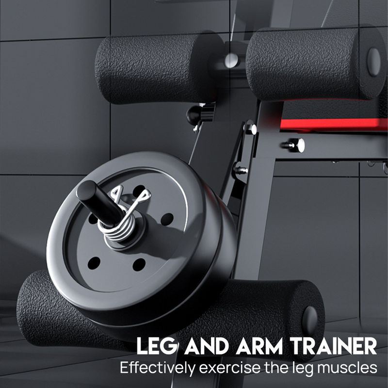 Load image into Gallery viewer, PORIYA Foldable Gym Weight Bench Dumbbell Bench w/ Leg Lift Home Gym Storage