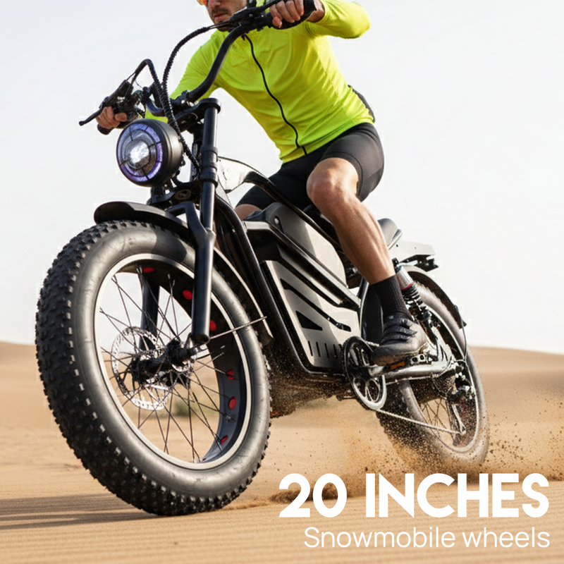 Load image into Gallery viewer, PORIYA Electric Bicycle Ebike 48V 2000W Mountain Bike 20" Fat Tire Shimano 7 Speed