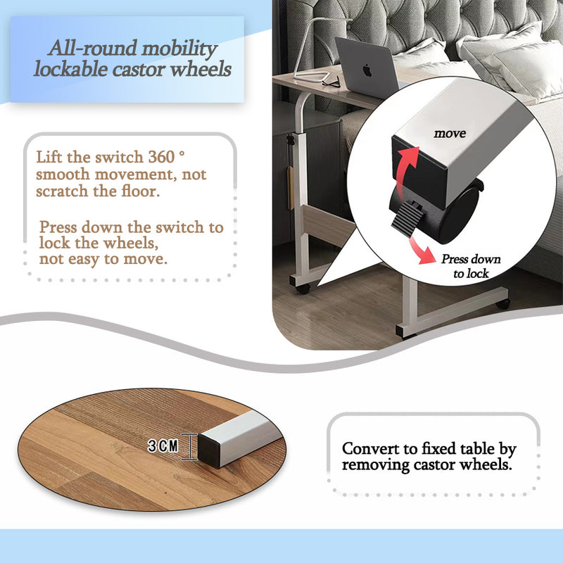 Load image into Gallery viewer, Mobile Laptop Desk Computer Table Stand Adjustable Bed Bedside Portable Study AU