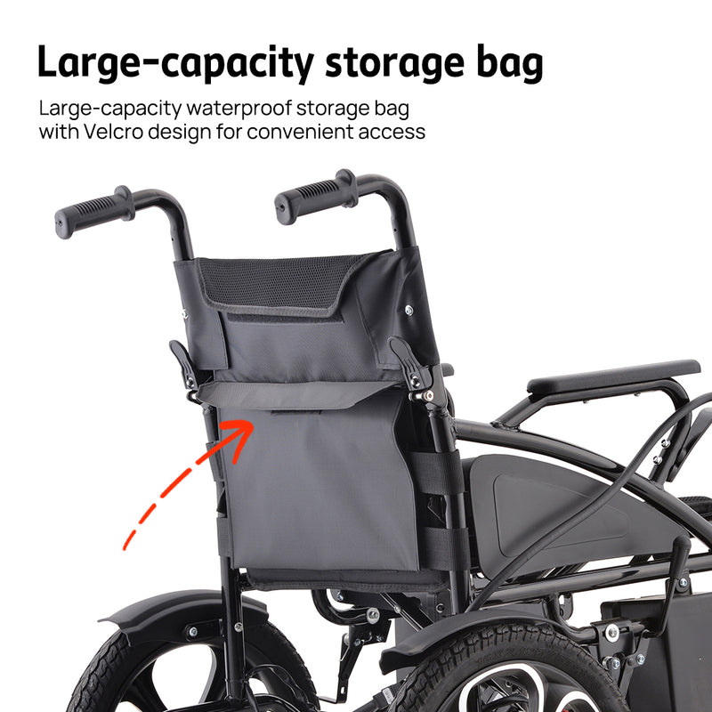 Load image into Gallery viewer, PORIYA Electric Wheelchair Folding Long Range Lithium Power Motorised Foldable w/ Bag