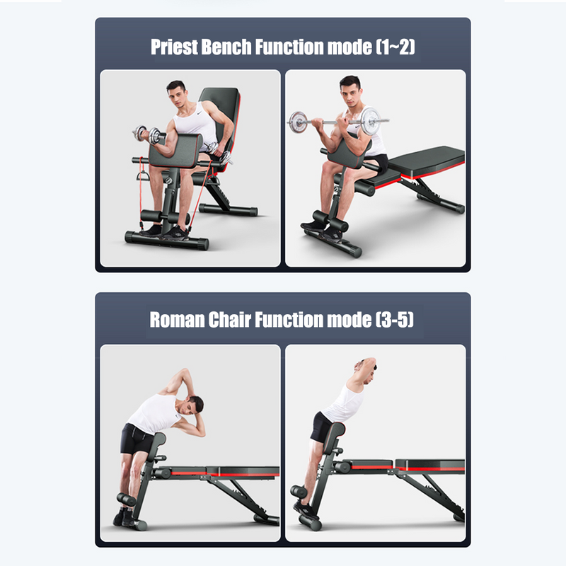 Load image into Gallery viewer, Adjustable FID Ab Abdominal Weight Press Bench Fitness Incline Sit up Gym Flat