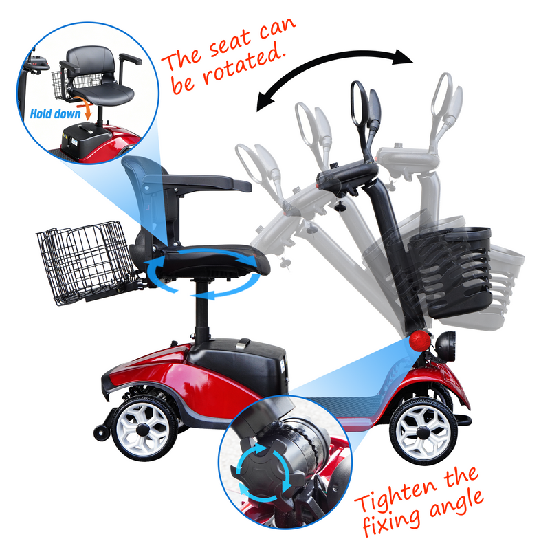 Load image into Gallery viewer, PORIYA Electric Mobility Scooter Electric Motorised Power Portable Folding 35KM Range