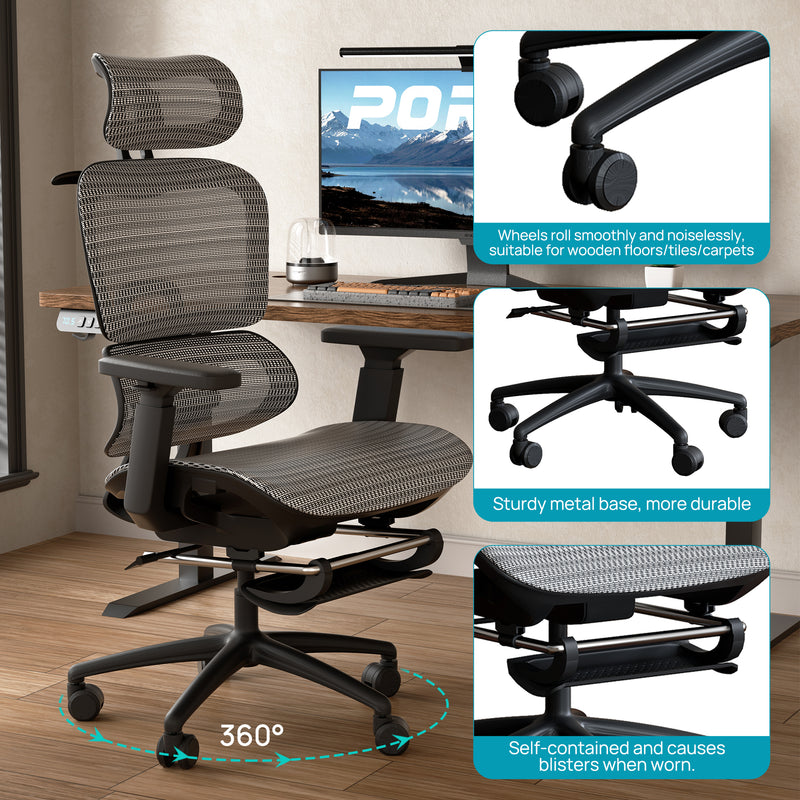 Load image into Gallery viewer, PORIYA Home Office Chair Ergonomic Mesh Seat Computer Executive Racing Chair