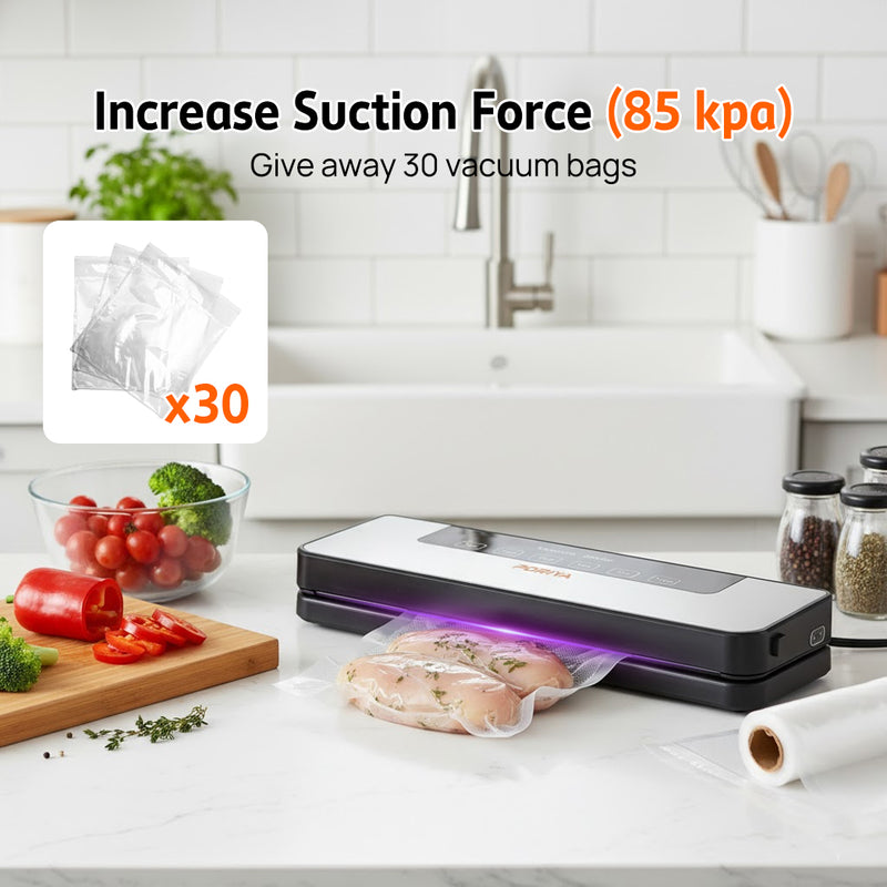 Load image into Gallery viewer, PORIYA Commercial Vacuum Sealer Machine Fresh Dry Wet Food Saver Storage With 30pc Bags