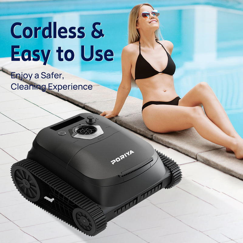 Load image into Gallery viewer, PORIYA Robotic Pool Cleaner Smart Control Wall Climbing Scuba Pool Cleaner