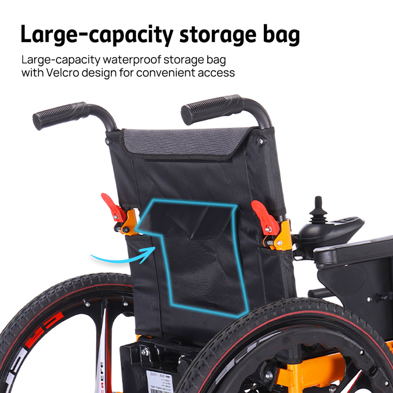 Load image into Gallery viewer, PORIYA Electric Wheelchair Folding Long Range Motorised Foldable Long Range w/ Bag