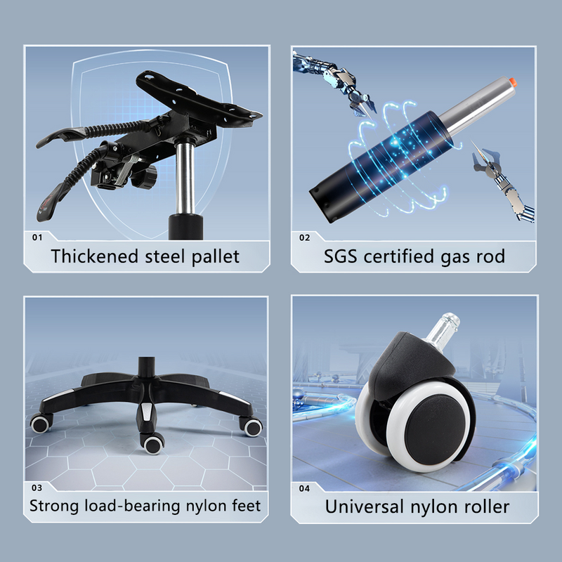 Load image into Gallery viewer, Technology Fabric Gaming Chair Racing Massage Leather Computer Seat Footrest