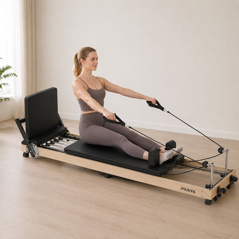 Load image into Gallery viewer, PORIYA Commercial Foldable Pilates Reformer Machine for Home Gym AU Stock