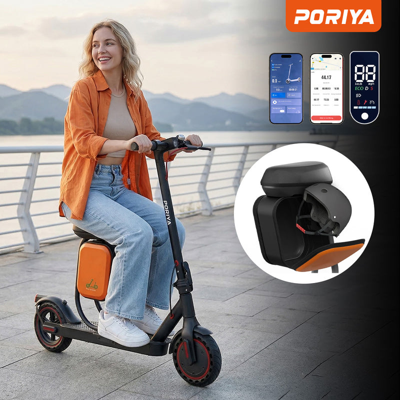 Load image into Gallery viewer, PORIYA 900W 40KM/H Electric Scooter Adult Travel Portable Foldable E-Bike w/Seat