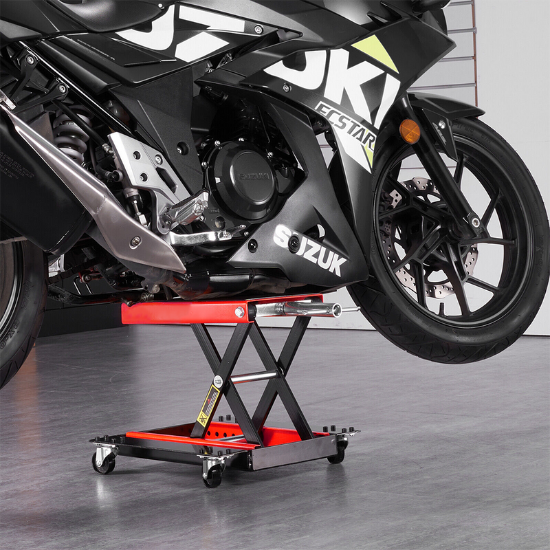 Load image into Gallery viewer, PORIYA 1100lb Motorcycle Scissor Lift Stand 500KG Motorbike Lift Working Bench ATV Jack