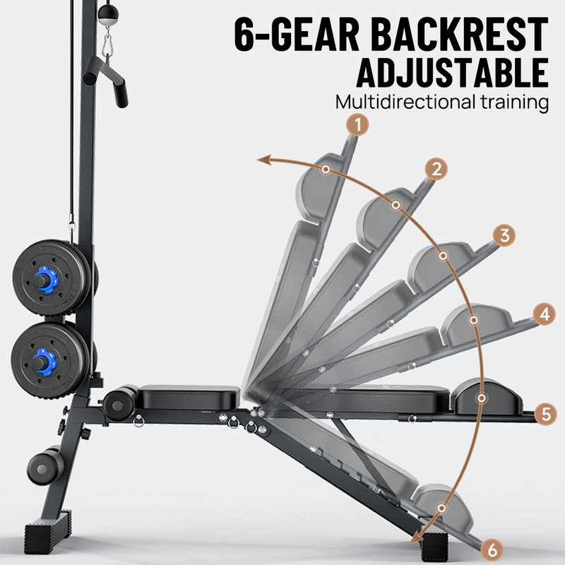 Load image into Gallery viewer, PORIYA 9In1 Foldable Adjustable Weight Bench Fitness Bench Adjustable Bench Gym