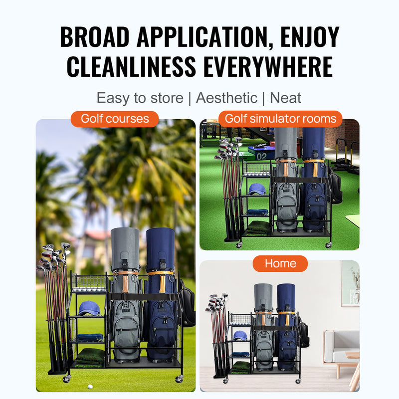 Load image into Gallery viewer, Golf Bag Storage Rack Garage Bag Organizer Storage Stand Golfing Equipment Rack