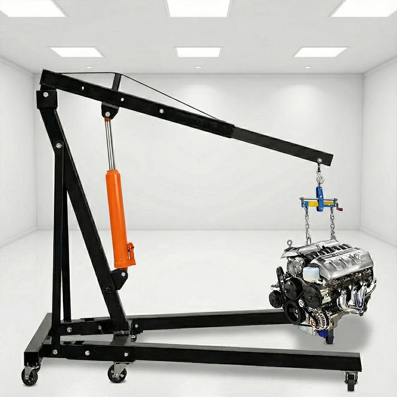 Load image into Gallery viewer, PORIYA 8T Hydraulic Long Ram Jack Lift Jacking Shop Crane Engine Hoist Lifting