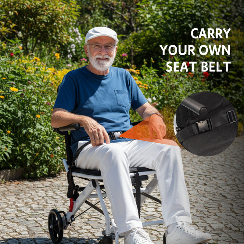Load image into Gallery viewer, PORIYA Portable Ultra-Light 6.8KG Folding Transport Wheelchair Mobility Aid Wheelchair