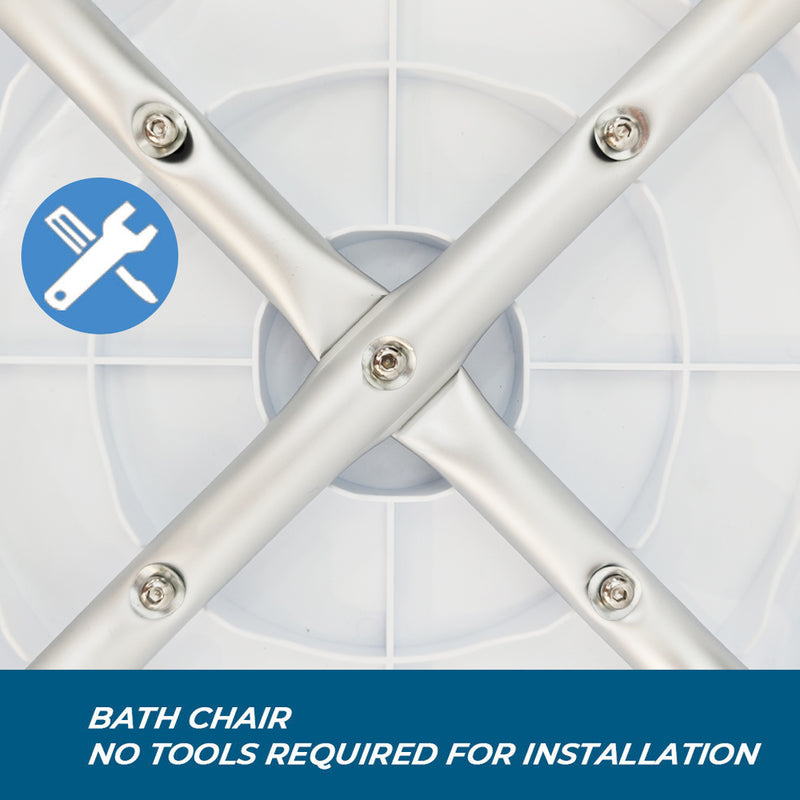 Load image into Gallery viewer, Adjustable Bath Shower Stool Height Adjustable Chair Seat Rotating Swivel Round