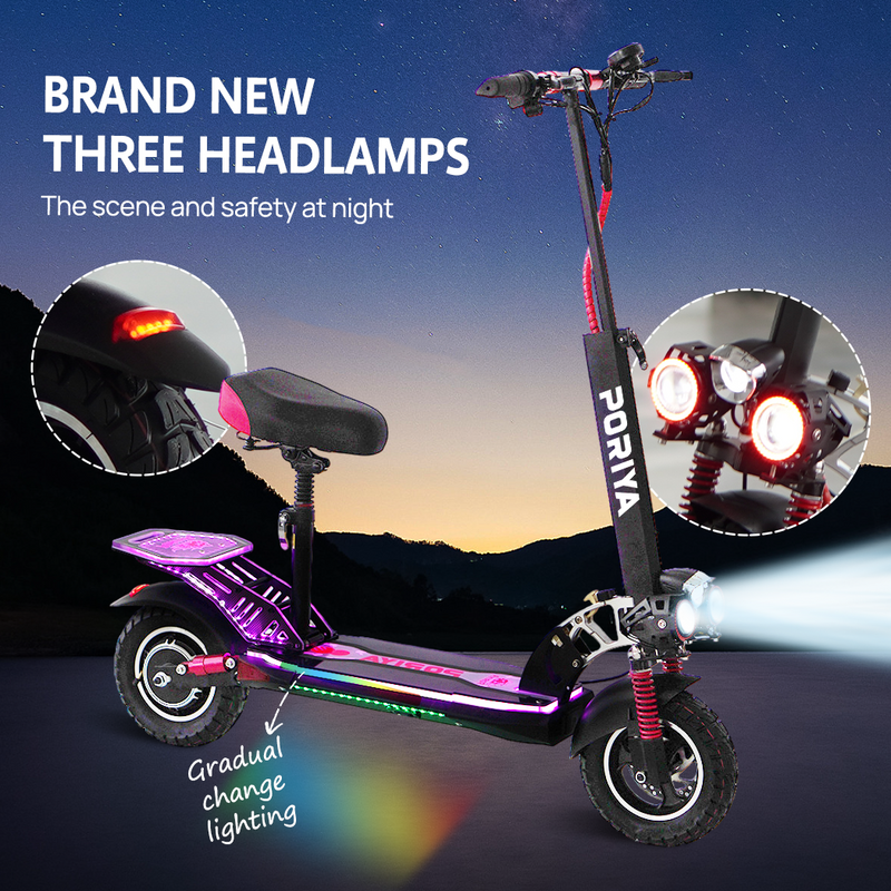 Load image into Gallery viewer, 2000W Electric Scooter Off Road 50km/h Foldable Commuter Adult E-Bike RGB