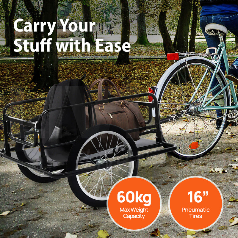 Load image into Gallery viewer, PORIYA Bicycle Cargo Luggage Trailer Cart Bike Wagon Carrier Trailer 16" Tires 60KG