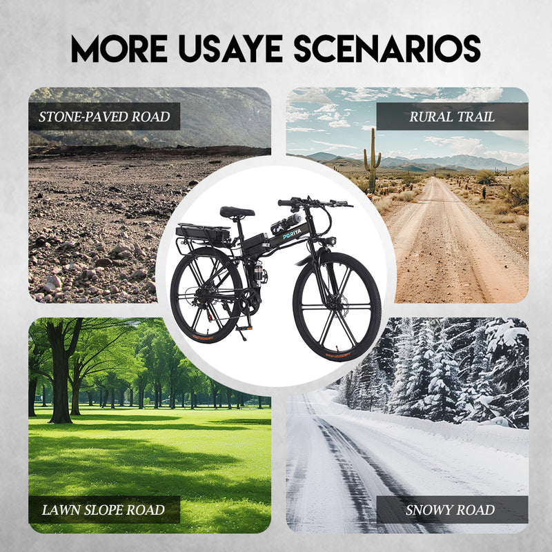 Load image into Gallery viewer, 48V 1500W 26" Foldable Electric Bike Off Road E-Bike Mountain Bicycle E-MTB
