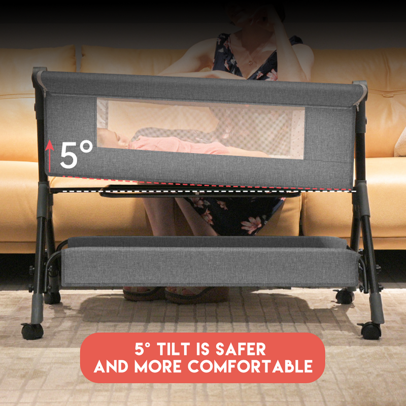 Load image into Gallery viewer, PORIYA Baby Cots Foldable Newborn Co-Sleeper Bed Baby Bassinet Bedside Sleep Cradle