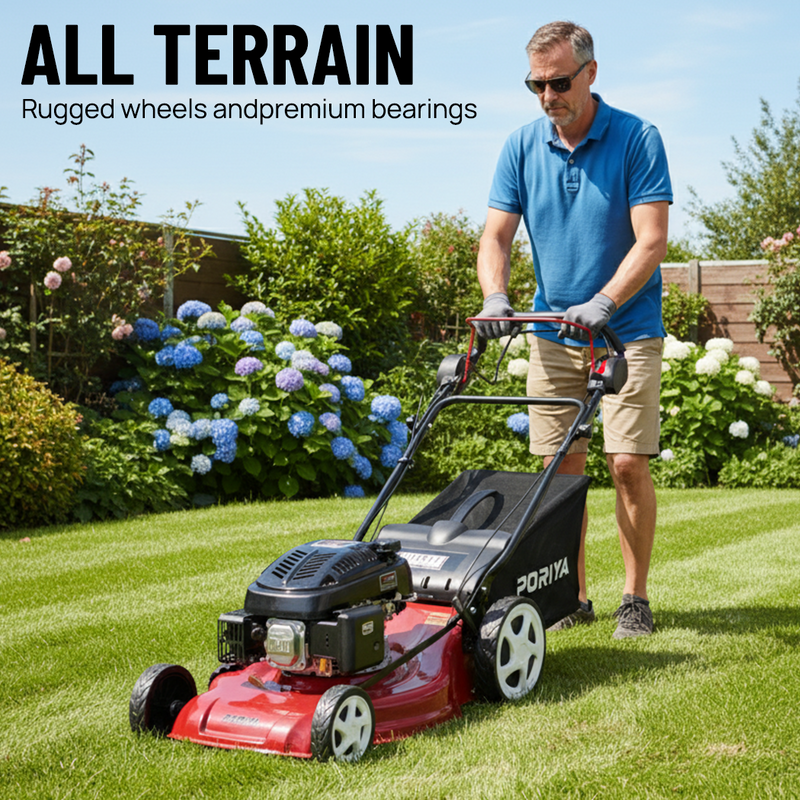 Load image into Gallery viewer, PORIYA 20" Self-Propelled Lawn Mower 220cc 4-Stroke Engine oil Push Lawnmower