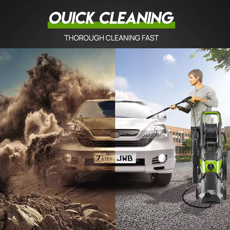 Load image into Gallery viewer, PORIYA 4800 Psi High Pressure Water Cleaner Electric Washer Gurney 10Hp Petrol 20M Hose