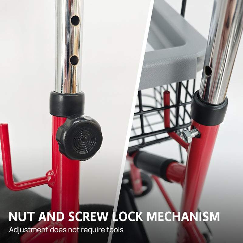 Load image into Gallery viewer, PORIYA Folding Walker Rollator 3 Wheel Mobility Aid Frame Indoor Outdoor Medical w/ Bag